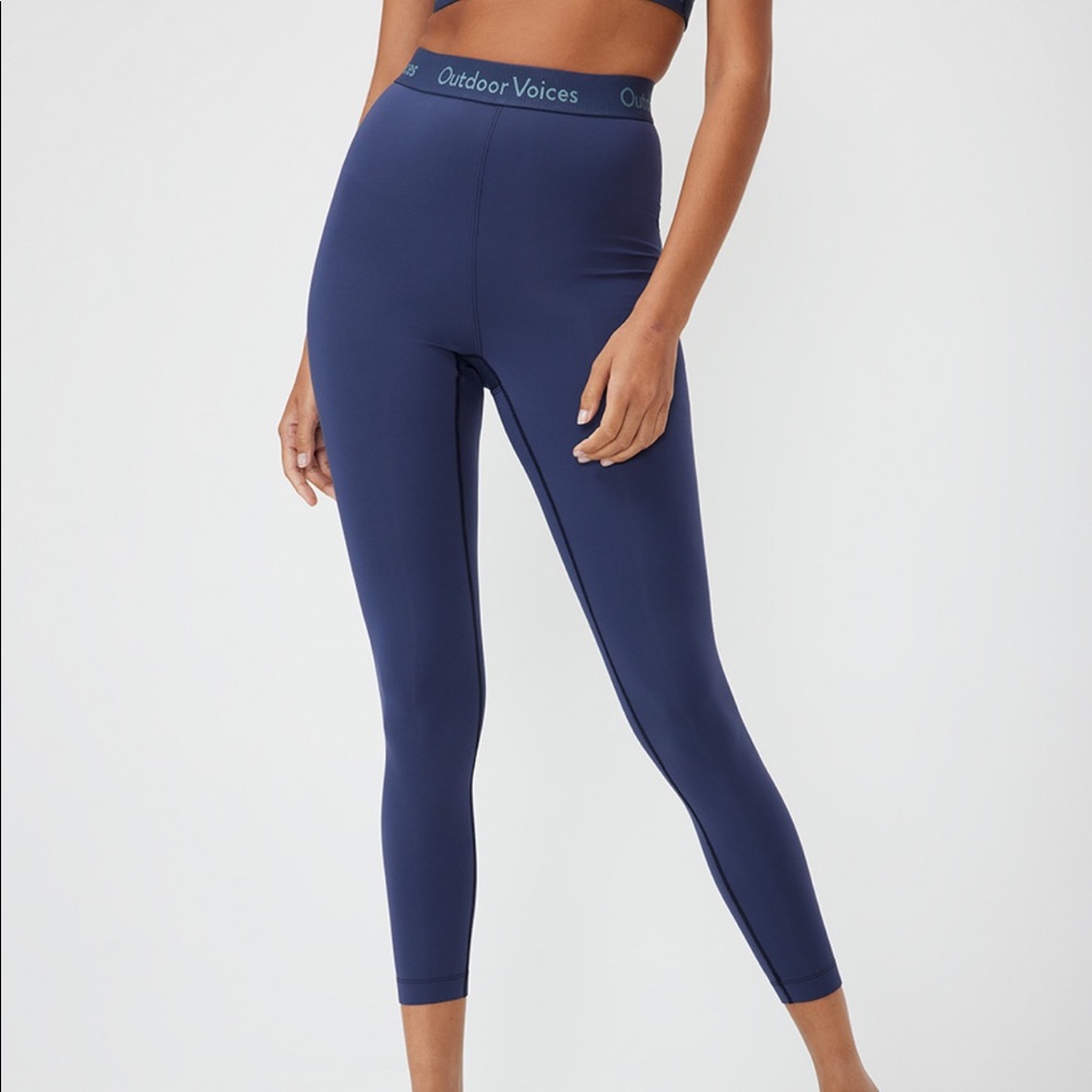 Outdoor Voices Navy Smooth 7/8 Leggings Size Small